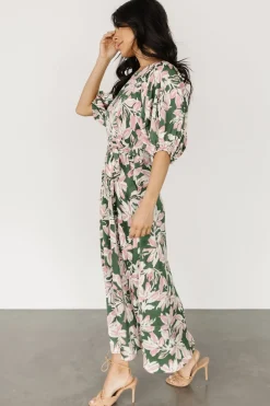 Discount Baltic Born Tucson Midi Dress | Green + Pink