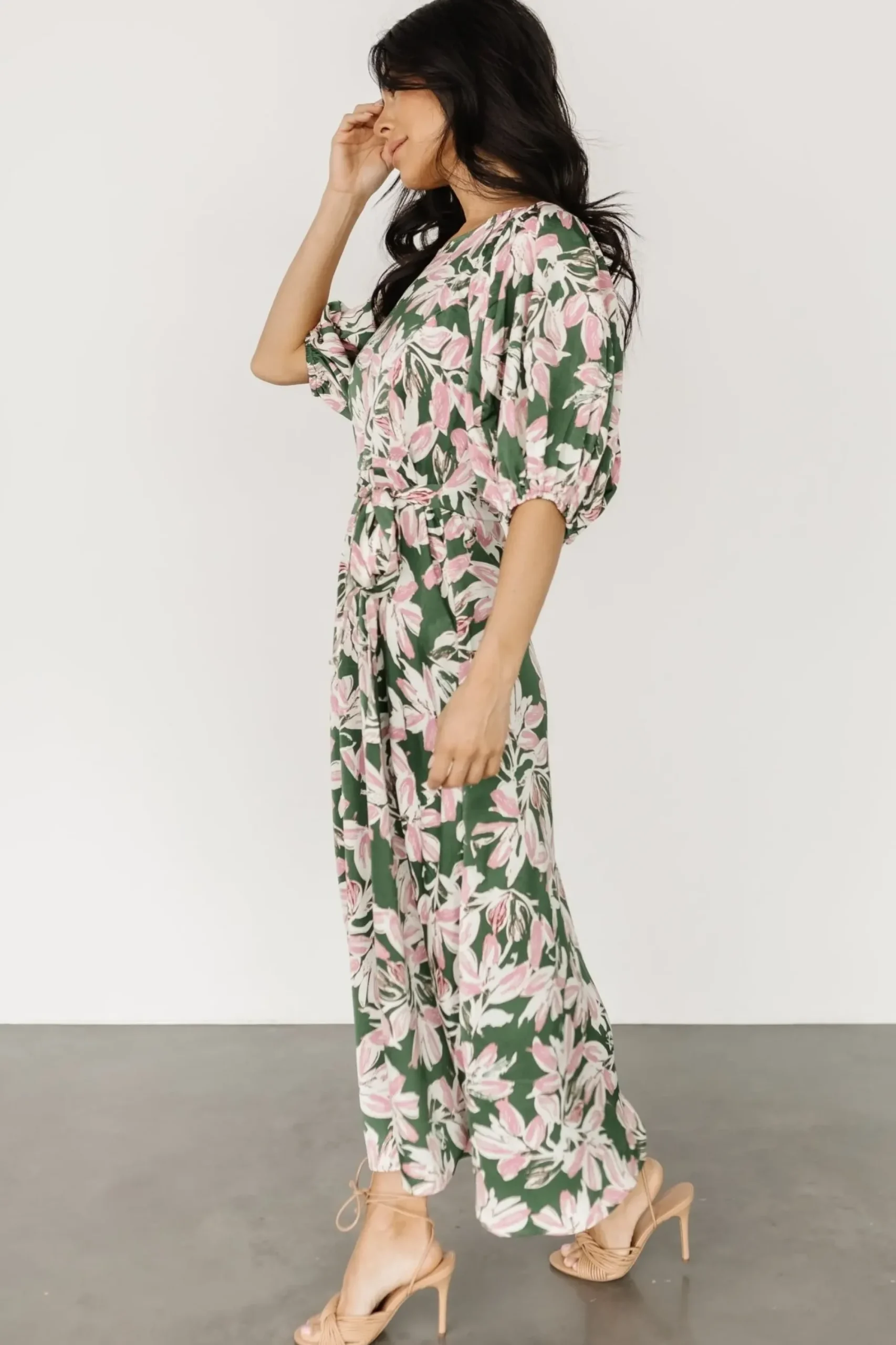 Discount Baltic Born Tucson Midi Dress | Green + Pink