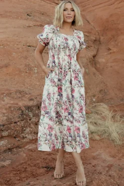 Clearance Baltic Born Tulsa Smocked Dress | Cream + Pink