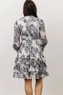 Outlet Baltic Born Tylene Ruffle Mini Dress | Dark Slate Floral