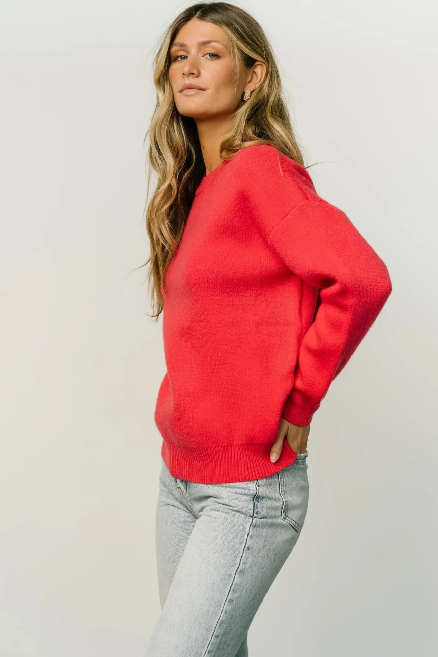Sale Baltic Born Tyson Knit Sweater | Cherry Red