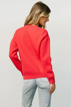 Sale Baltic Born Tyson Knit Sweater | Cherry Red