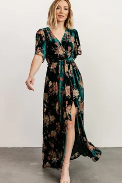 Hot Baltic Born Uma Velvet Maxi Dress | Jade Floral