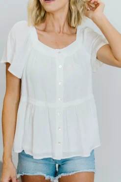 Discount Baltic Born Unity Button Up Top | Off White