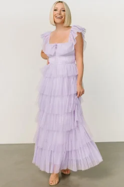 Fashion Baltic Born Valora Swiss Dot Tulle Maxi Dress | Lilac