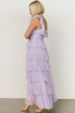 Fashion Baltic Born Valora Swiss Dot Tulle Maxi Dress | Lilac