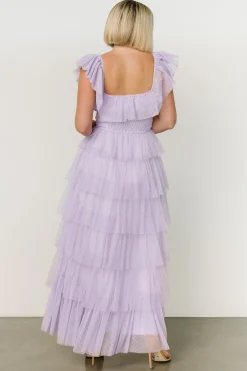 Fashion Baltic Born Valora Swiss Dot Tulle Maxi Dress | Lilac