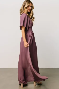 Outlet Baltic Born Verona Smocked Maxi Dress | Vintage Plum
