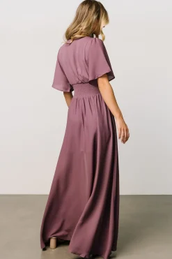 Outlet Baltic Born Verona Smocked Maxi Dress | Vintage Plum