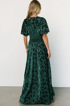 Sale Baltic Born Veronica Velvet Maxi Dress | Green