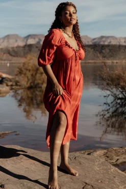 Discount Baltic Born Vicki Midi Dress | Rust