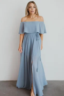 Online Baltic Born Victoria Off Shoulder Maxi Dress | Light Blue