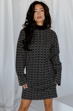 Online Baltic Born Webster Sweater Dress | Black Print
