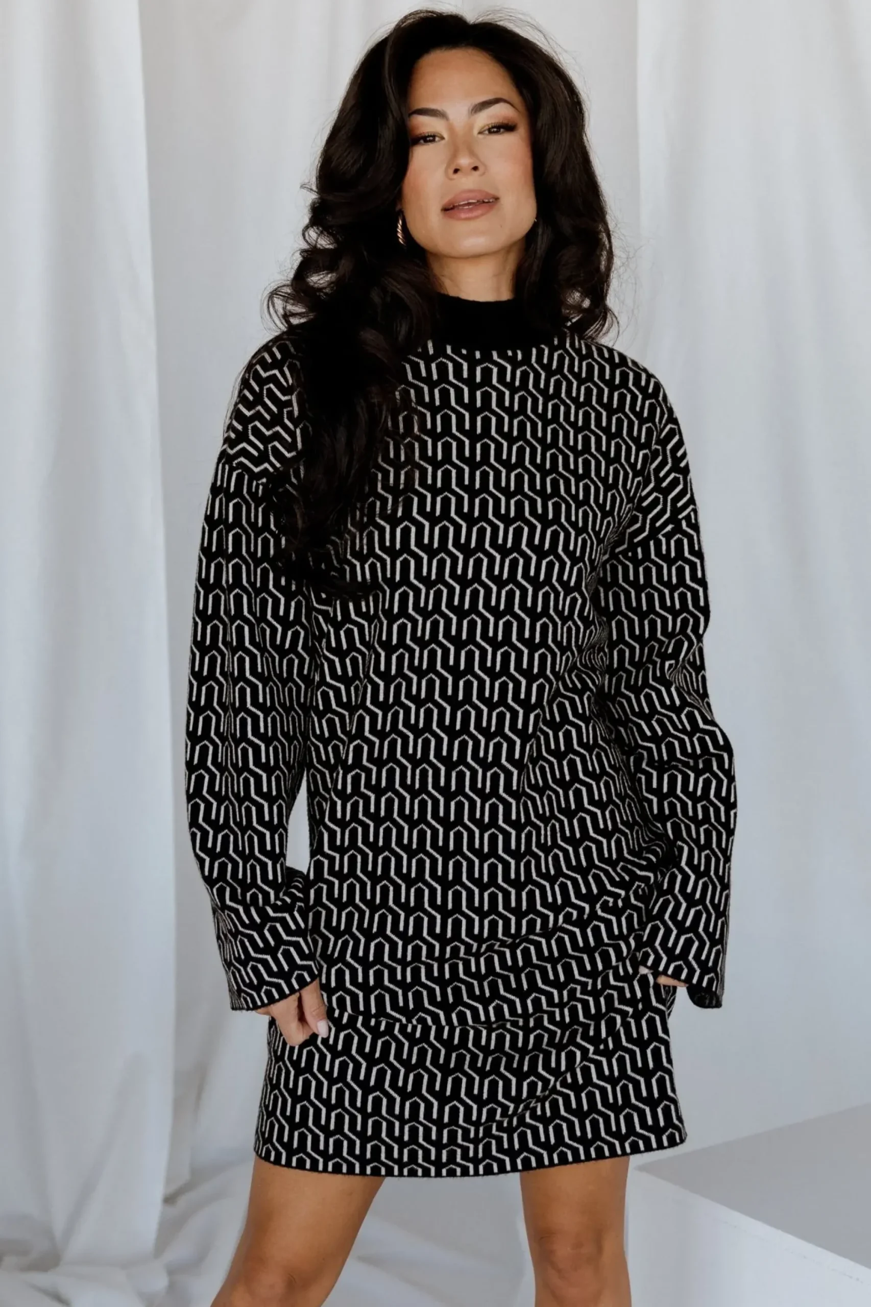 Online Baltic Born Webster Sweater Dress | Black Print