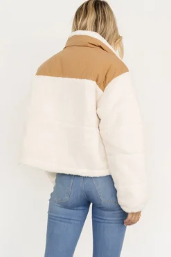 Online Baltic Born Weekender Sherpa Puffer Jacket | Cream + Camel