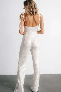 New Baltic Born Willett Sequin Jumpsuit | Cream