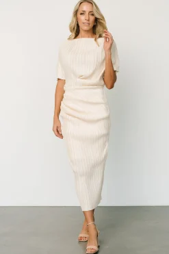 Fashion Baltic Born Winslow Pleated Midi Dress | Cream