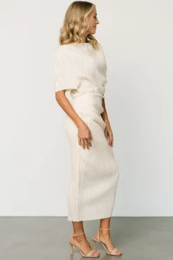 Fashion Baltic Born Winslow Pleated Midi Dress | Cream