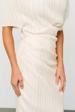Fashion Baltic Born Winslow Pleated Midi Dress | Cream