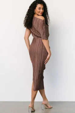 Fashion Baltic Born Winslow Pleated Midi Dress | Mink