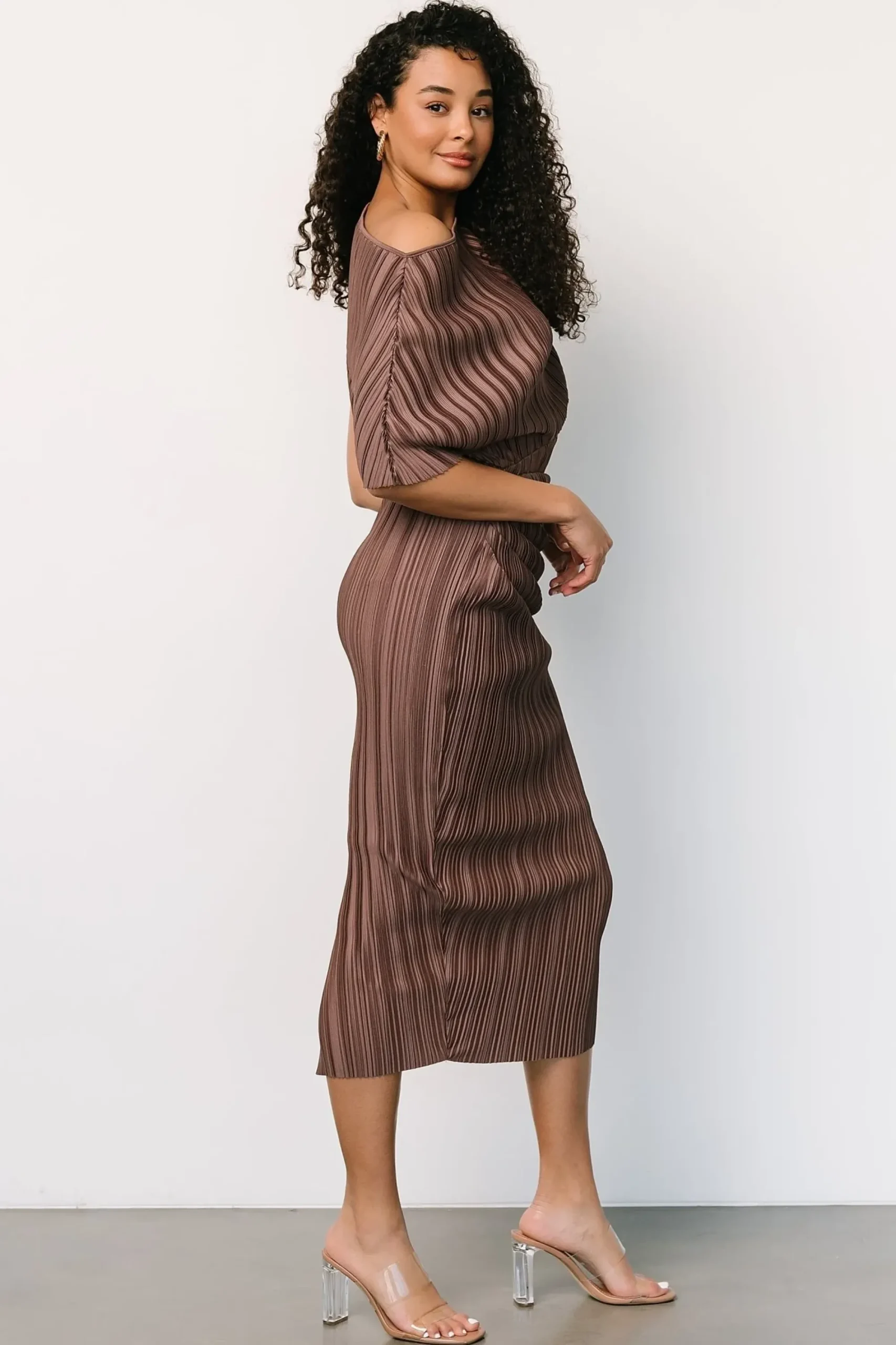 Fashion Baltic Born Winslow Pleated Midi Dress | Mink