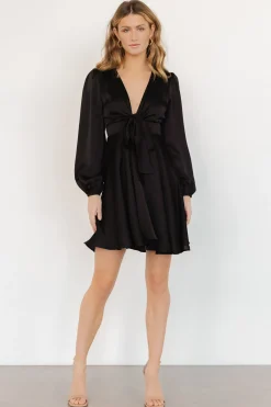 Fashion Baltic Born Woodbury Satin Mini Dress | Black