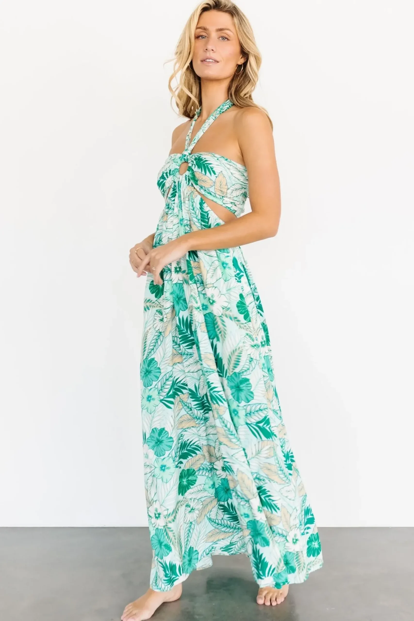 Sale Baltic Born Wylde Cut Out Maxi Dress | Green Multi