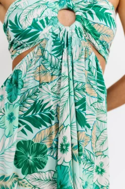 Sale Baltic Born Wylde Cut Out Maxi Dress | Green Multi