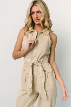 Outlet Baltic Born Zahara Sleeveless Jumpsuit | Sand