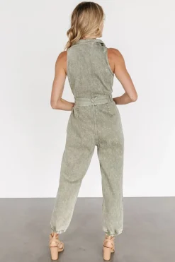 Discount Baltic Born Zahara Sleeveless Jumpsuit | Washed Olive