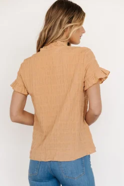 Clearance Baltic Born Zara Lace Top | Camel