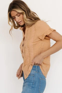 Clearance Baltic Born Zara Lace Top | Camel