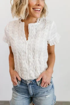 New Baltic Born Zara Lace Top | White