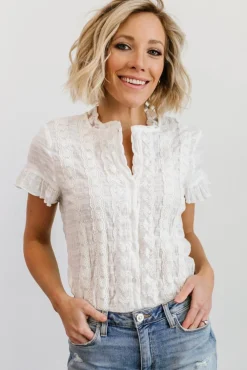 New Baltic Born Zara Lace Top | White