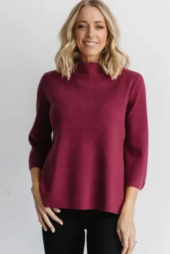 Online Baltic Born Zola Bell Sleeve Sweater | Burgundy