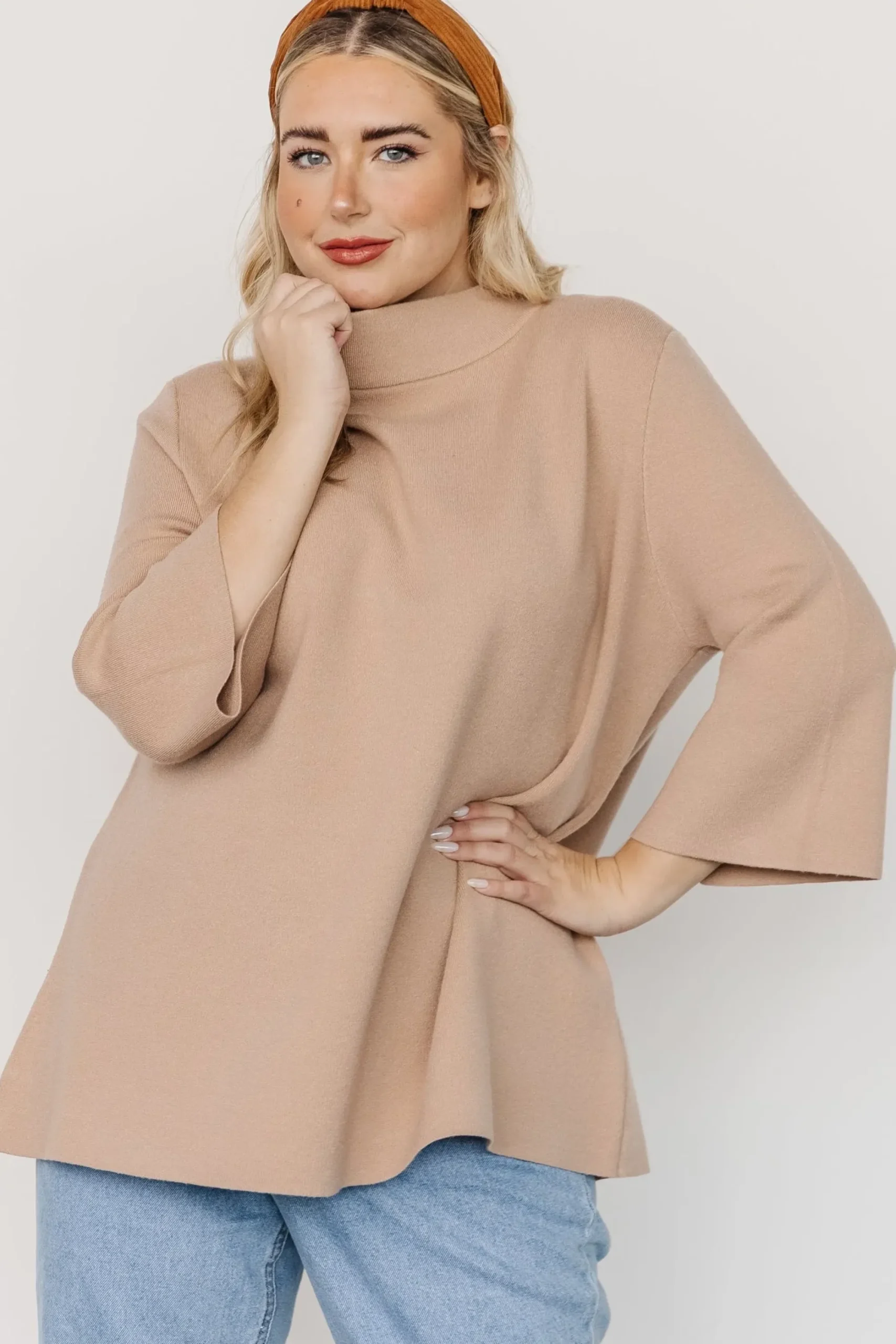 Sale Baltic Born Zola Bell Sleeve Sweater | Beige