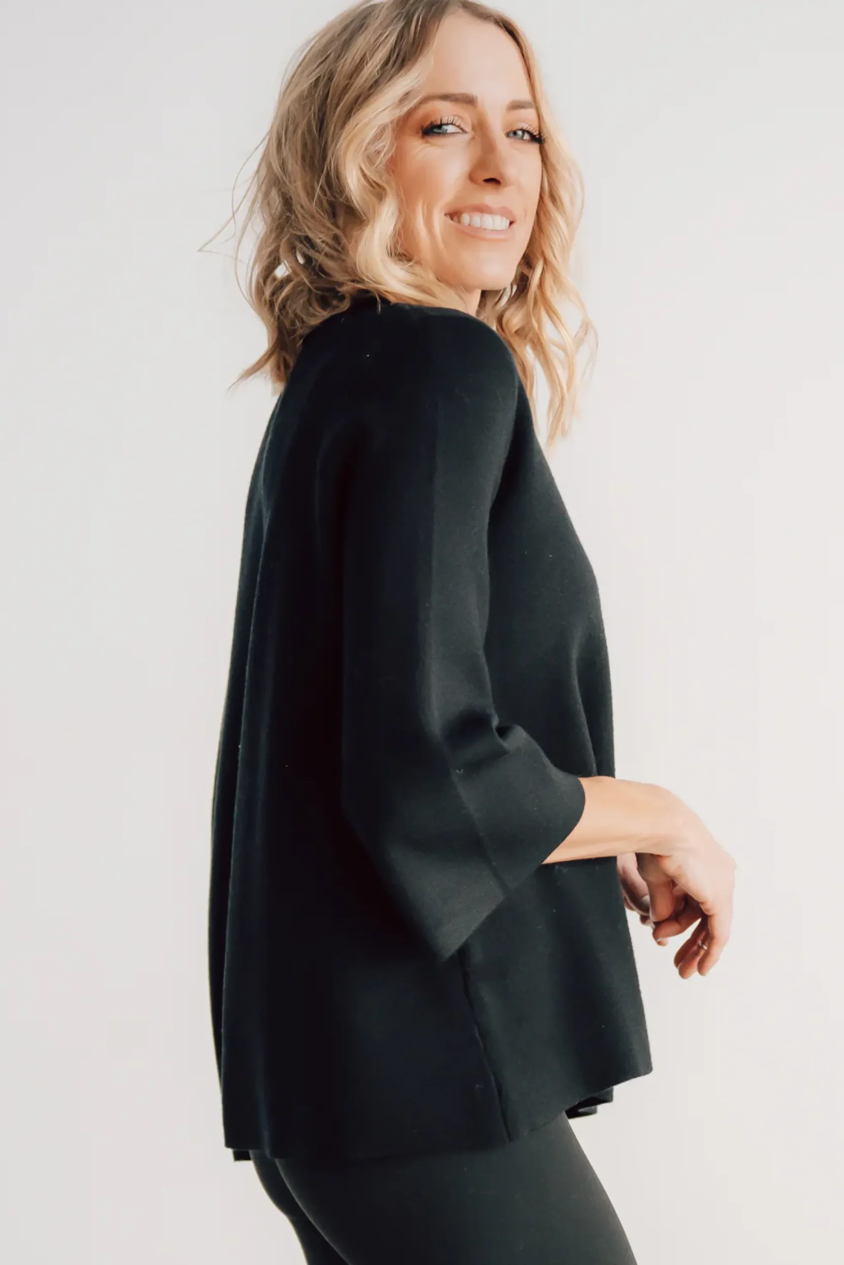 Sale Baltic Born Zola Bell Sleeve Sweater | Black