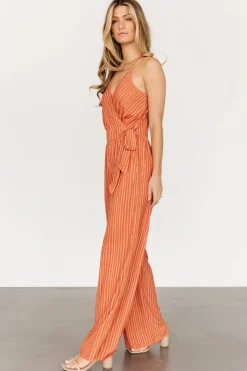 New Baltic Born Zuri Tank Jumpsuit | Burnt Orange Stripe